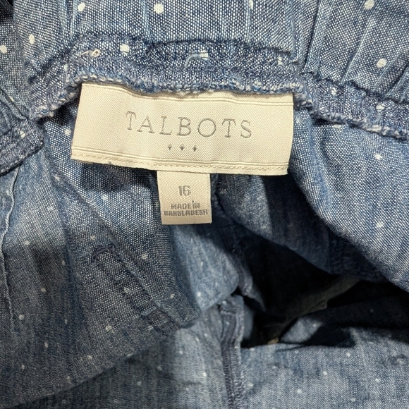 Talbots Chambray with White Polka Dots Casual Shorts in 16 - Picture 9 of 11